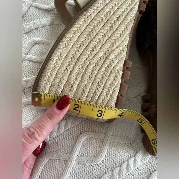 Sam Edelman Ivory Wedge Platform Slides Designer Women’s Size 9.5 - Picture 5 of 13